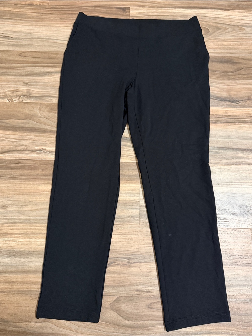 J. Jill Pure Jill Pants Womens Petite M Black Affinity French Terry Slim Leg